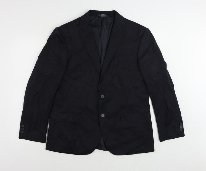 Marks and Spencer Mens Blue Polyester Jacket Suit Jacket Size 42 Regular