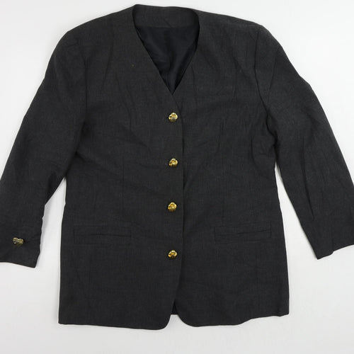 Richards Womens Grey Jacket Blazer Size 18 Button - Vintage