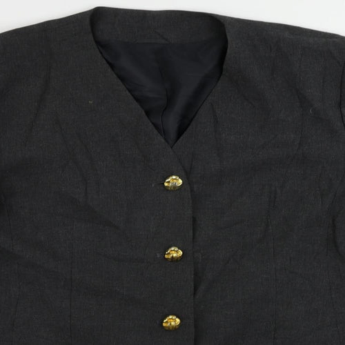 Richards Womens Grey Jacket Blazer Size 18 Button - Vintage