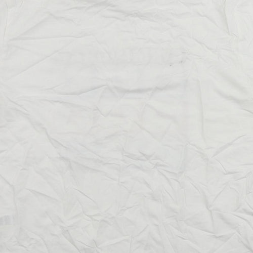 Marks and Spencer Womens White Cotton Basic T-Shirt Size 8 Crew Neck - Birmingham