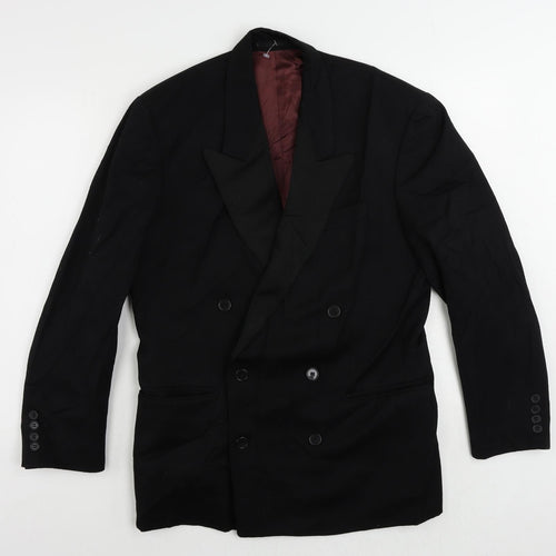 NEXT Mens Black Wool Tuxedo Suit Jacket Size 38 Regular