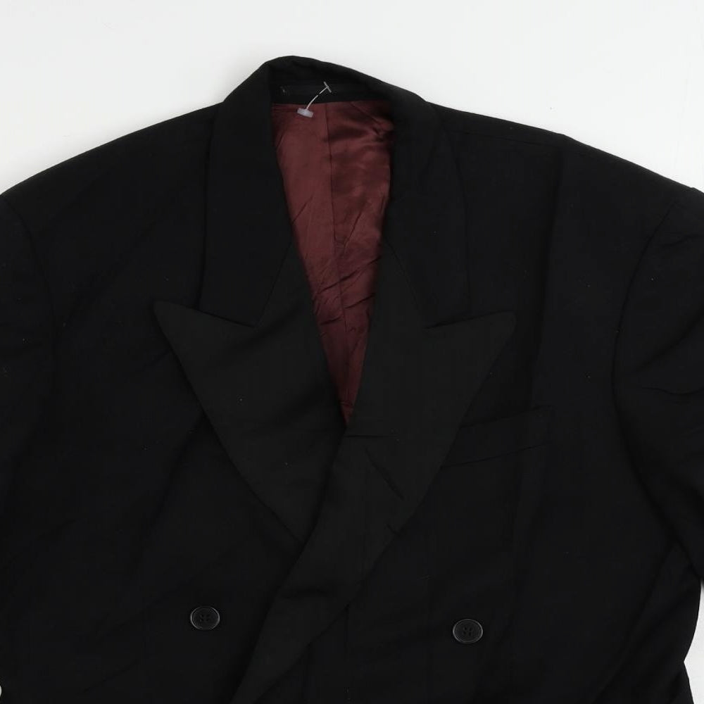 NEXT Mens Black Wool Tuxedo Suit Jacket Size 38 Regular