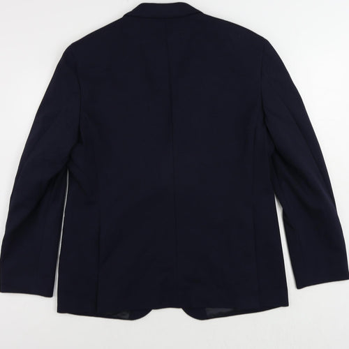 Marks and Spencer Mens Blue Polyamide Jacket Suit Jacket Size 42 Regular