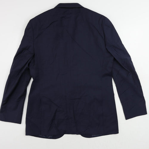 Marks and Spencer Mens Blue Wool Jacket Suit Jacket Size 42 Regular