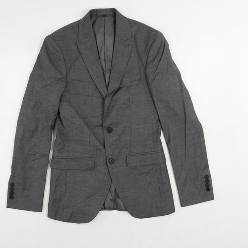 Marks and Spencer Mens Grey Polyester Jacket Suit Jacket Size 34 Regular