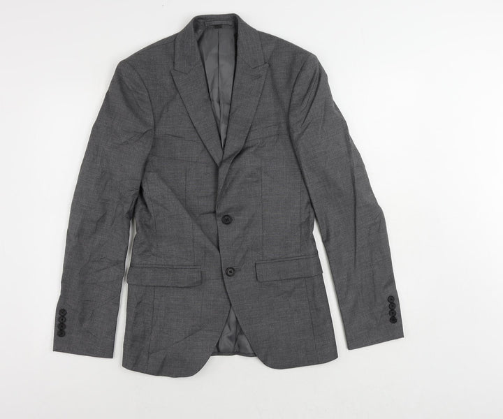 Marks and Spencer Mens Grey Polyester Jacket Suit Jacket Size 34 Regular