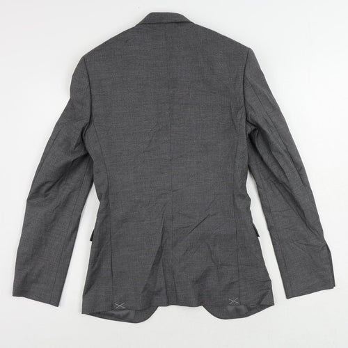 Marks and Spencer Mens Grey Polyester Jacket Suit Jacket Size 34 Regular
