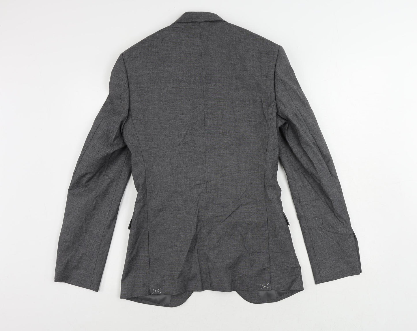 Marks and Spencer Mens Grey Polyester Jacket Suit Jacket Size 34 Regular
