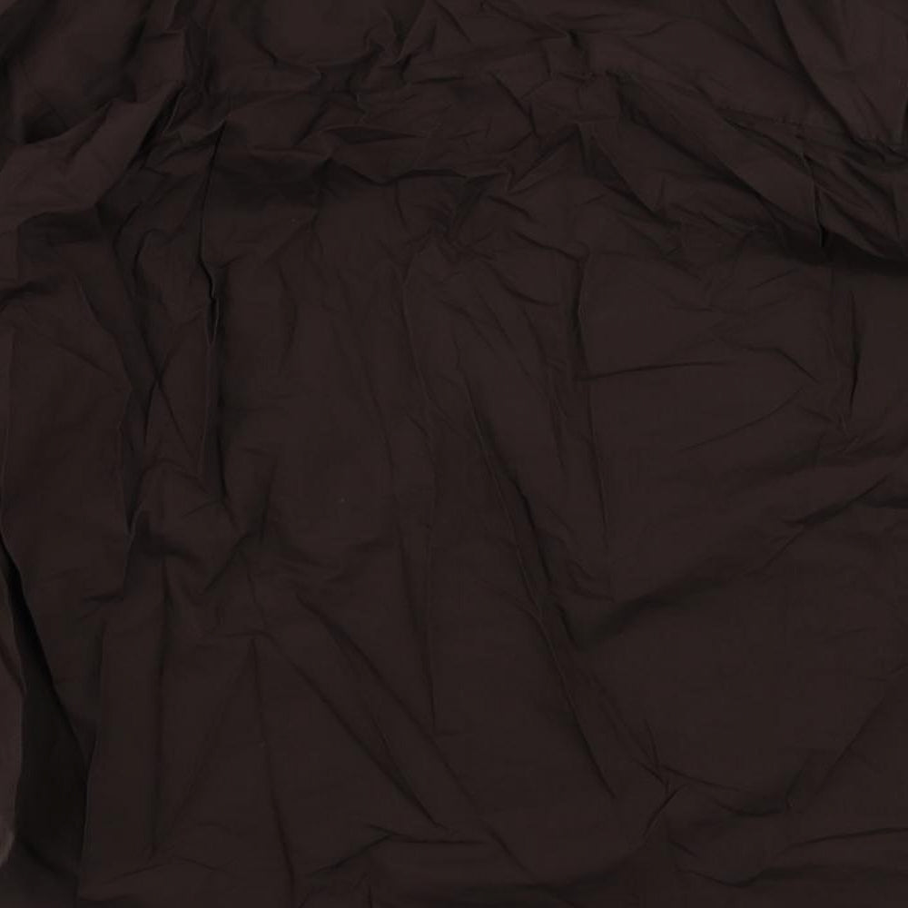 H&M Womens Brown Cotton Basic Button-Up Size M Collared - Oversized