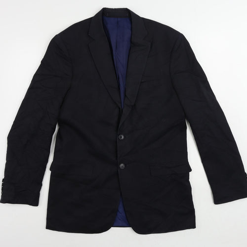 Marks and Spencer Mens Blue Polyester Jacket Suit Jacket Size 40 Regular