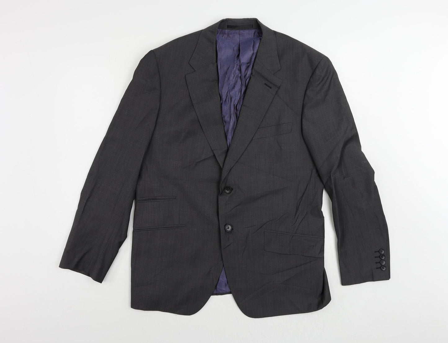 Autograph Mens Grey Wool Jacket Suit Jacket Size 42 Regular