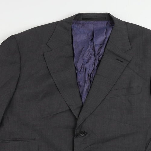 Autograph Mens Grey Wool Jacket Suit Jacket Size 42 Regular