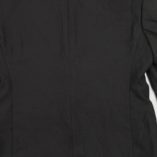 Hans Kelven Mens Grey Polyester Jacket Suit Jacket Size 38 Regular