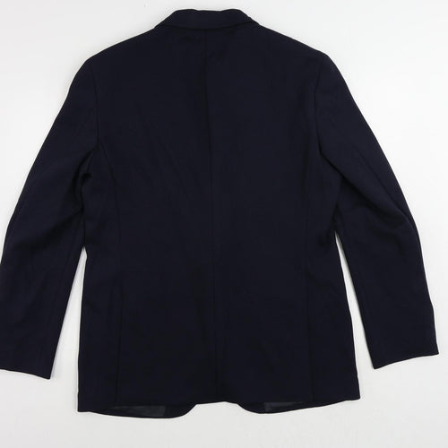 Marks and Spencer Mens Blue Polyamide Jacket Suit Jacket Size 42 Regular