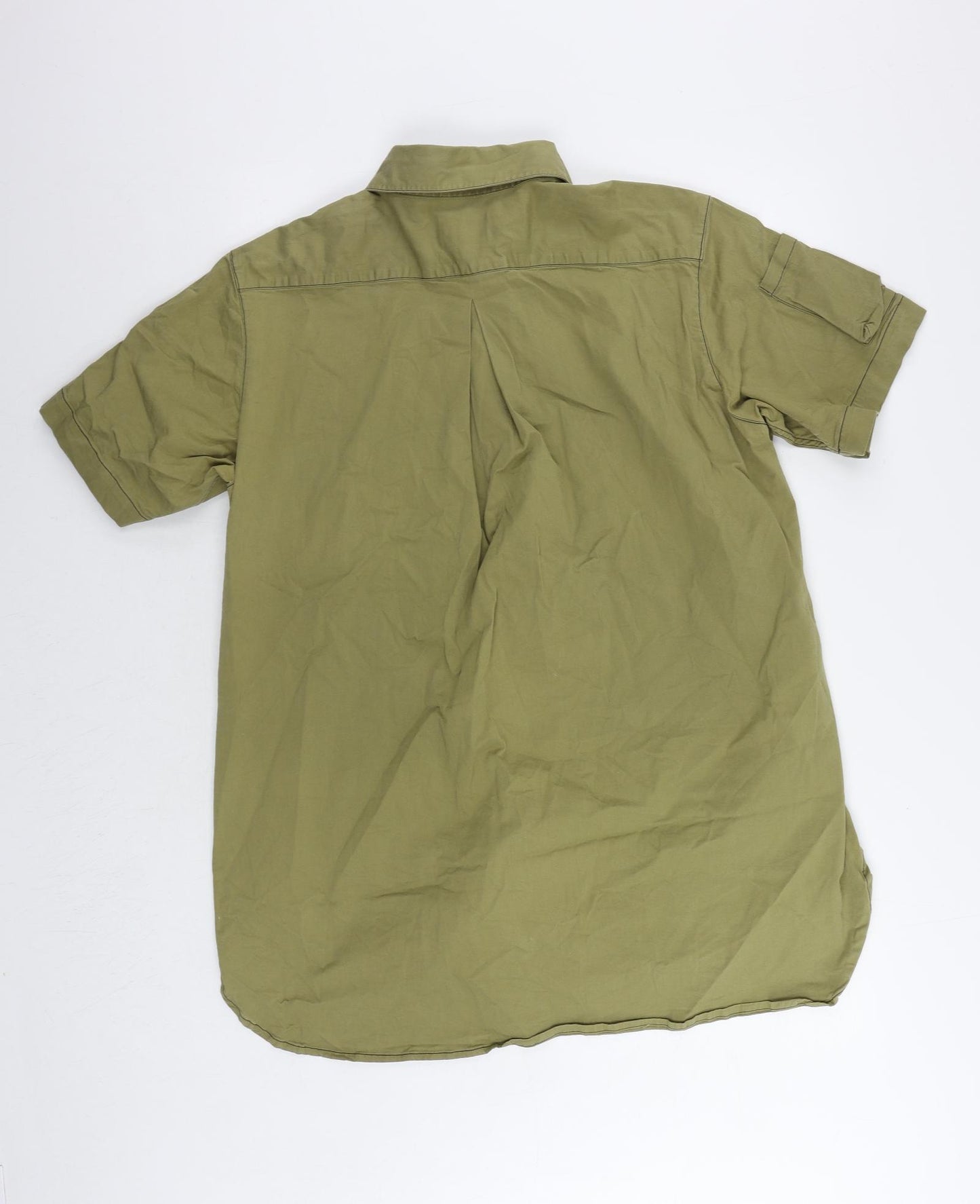 Anglomania Vivienne Westwood Mens Green Cotton Button-Up Size L Collared Button - Vintage