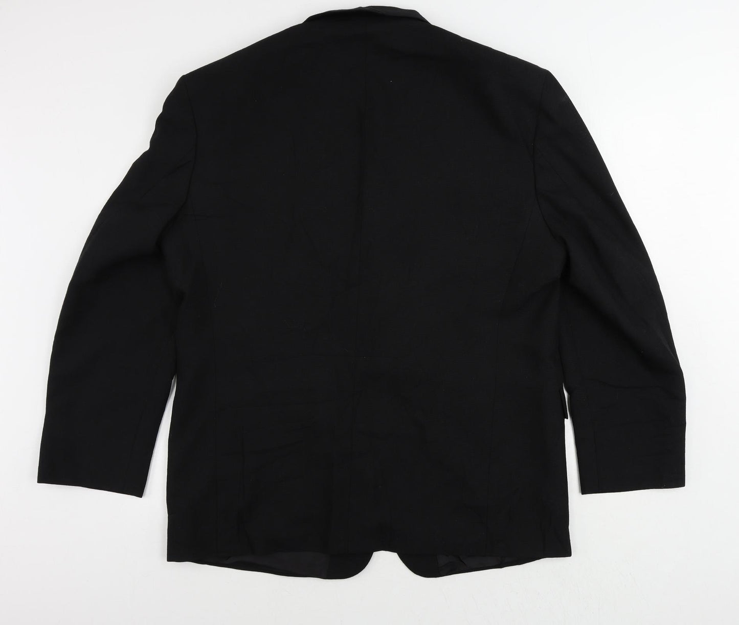 St Bernard Mens Black Polyester Jacket Blazer Size 44 Regular