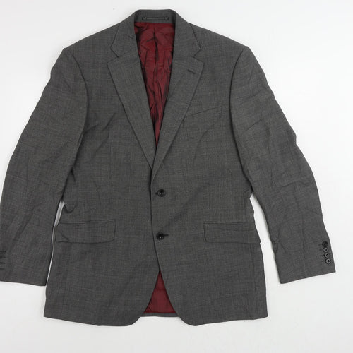 Marks and Spencer Mens Grey Polyester Jacket Suit Jacket Size 46 Regular