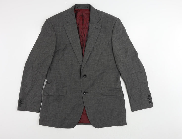 Marks and Spencer Mens Grey Polyester Jacket Suit Jacket Size 46 Regular