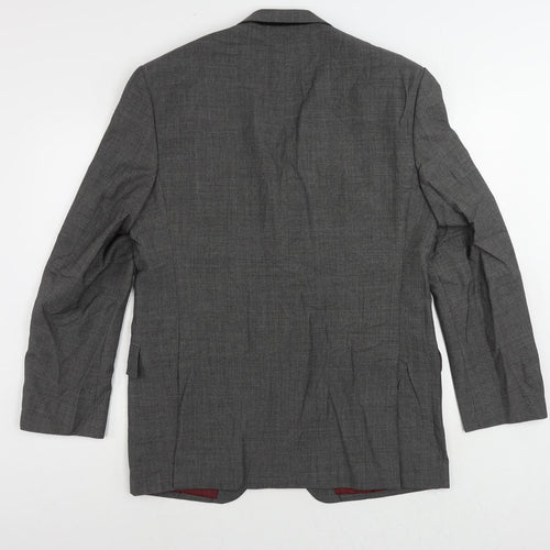 Marks and Spencer Mens Grey Polyester Jacket Suit Jacket Size 46 Regular