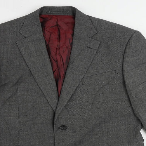 Marks and Spencer Mens Grey Polyester Jacket Suit Jacket Size 46 Regular