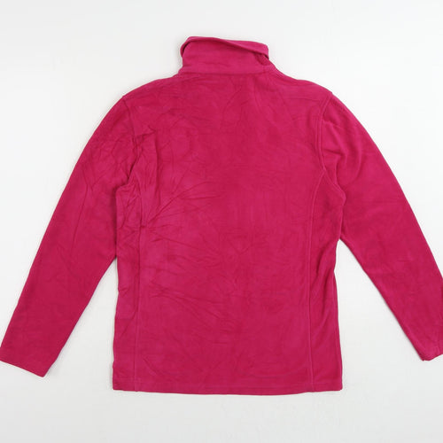 Snow Rock Womens Pink Polyester Pullover Sweatshirt Size S Zip