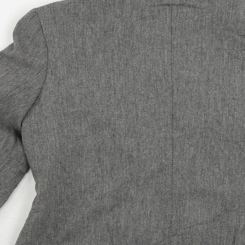 St Michael Womens Grey Jacket Blazer Size 12 Button - Vintage