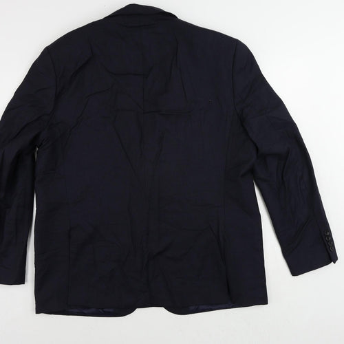 Marks and Spencer Mens Blue Wool Jacket Suit Jacket Size 46 Regular