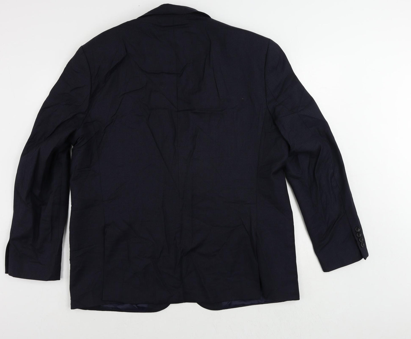 Marks and Spencer Mens Blue Wool Jacket Suit Jacket Size 46 Regular