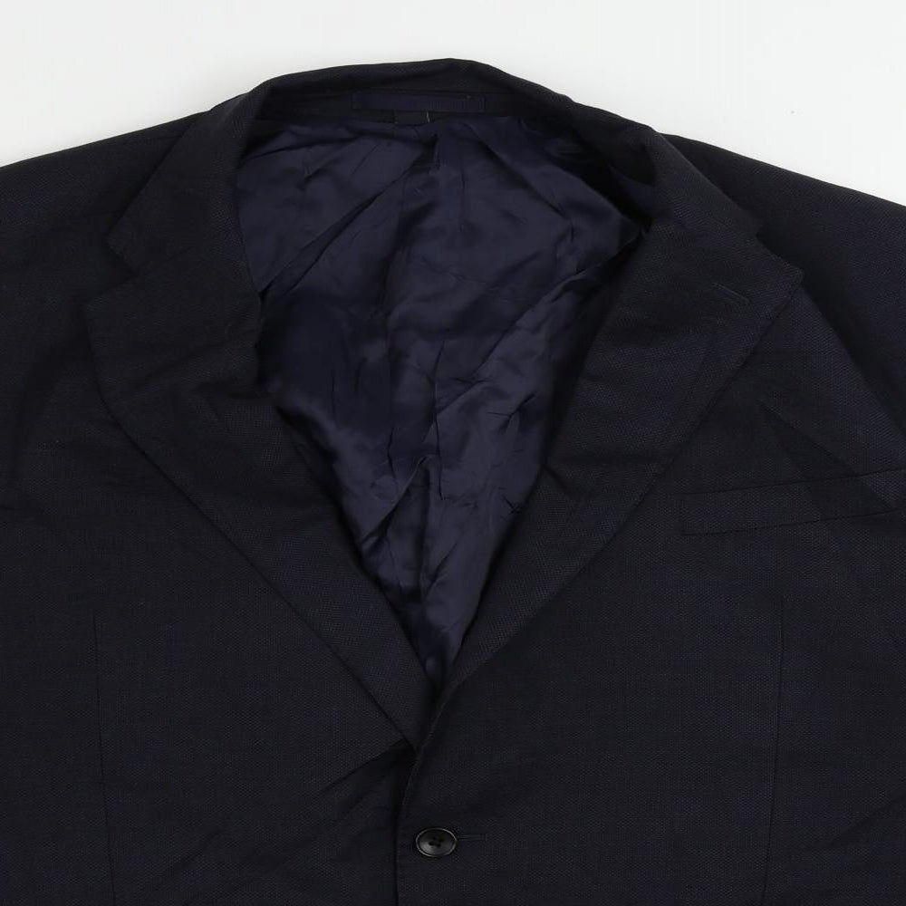 Marks and Spencer Mens Blue Wool Jacket Suit Jacket Size 46 Regular