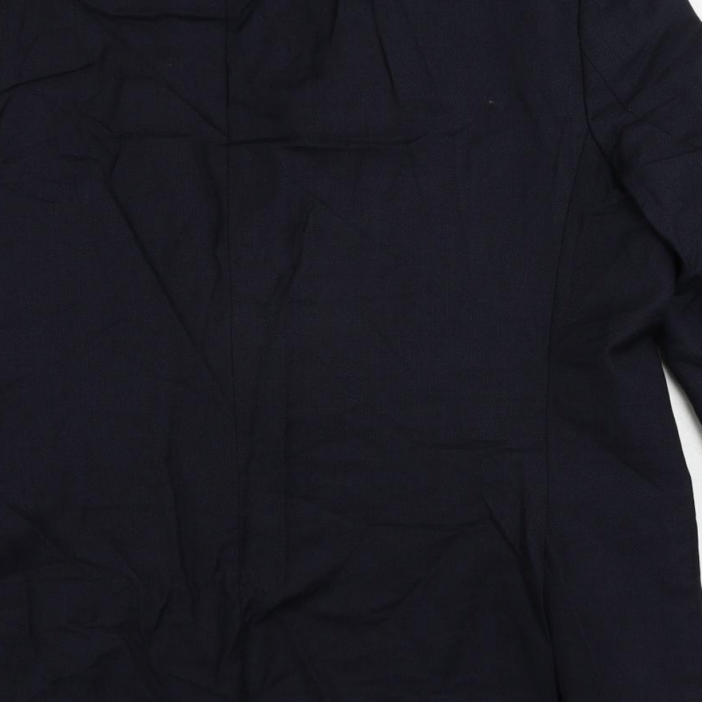 Marks and Spencer Mens Blue Wool Jacket Suit Jacket Size 46 Regular