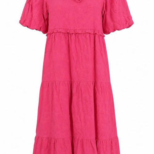 Marks and Spencer Womens Pink Viscose Maxi Size 8 Square Neck Tie - Tiered