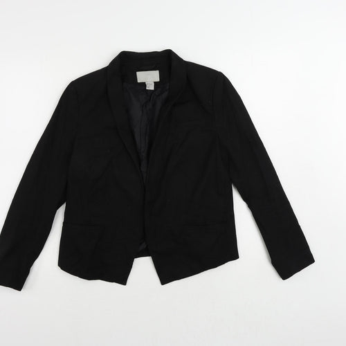 H&M Womens Black Jacket Blazer Size 12 - Open