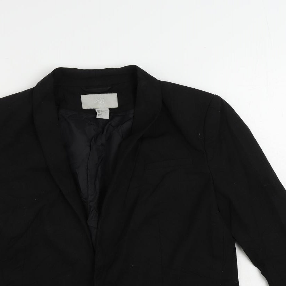 H&M Womens Black Jacket Blazer Size 12 - Open