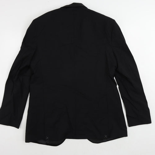 Marks and Spencer Mens Black Wool Tuxedo Suit Jacket Size 42 Regular