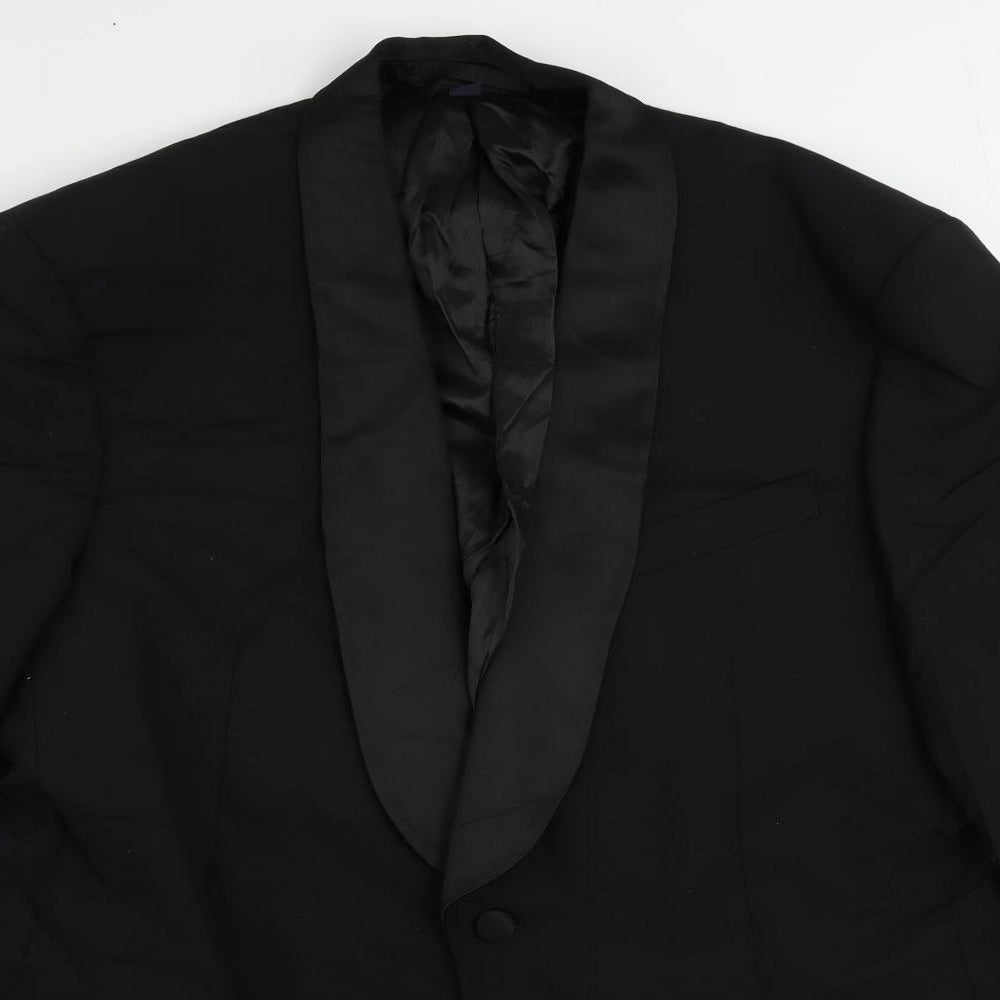 Marks and Spencer Mens Black Wool Tuxedo Suit Jacket Size 42 Regular