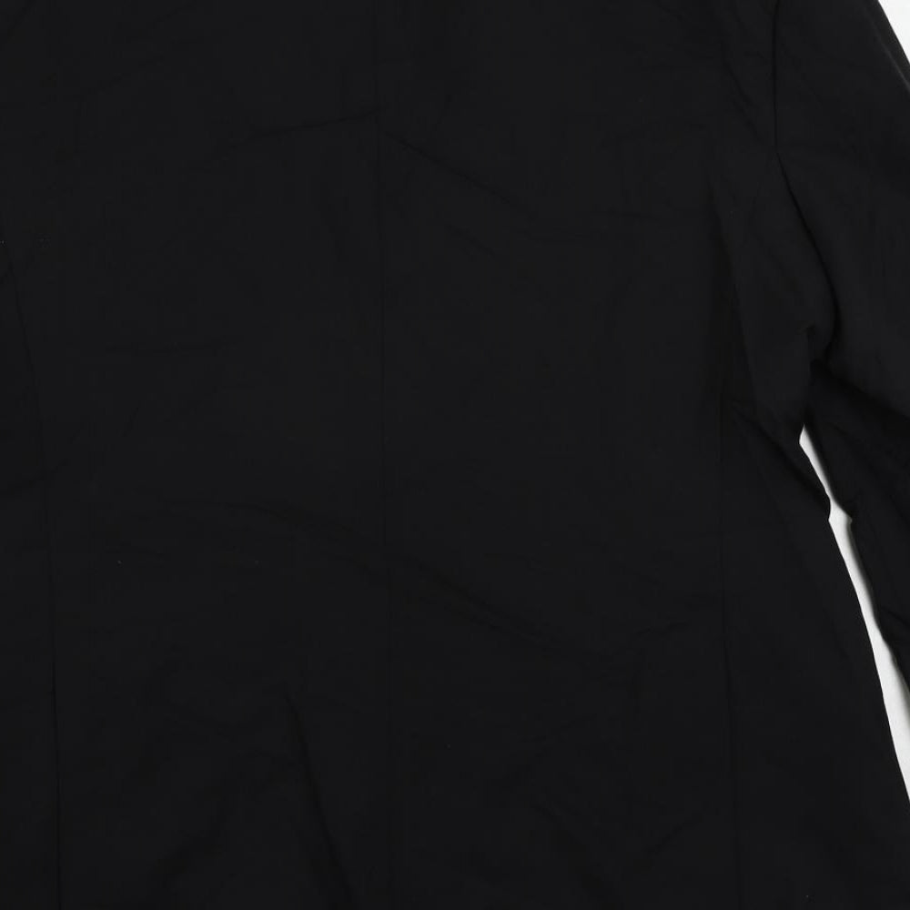 Marks and Spencer Mens Black Wool Tuxedo Suit Jacket Size 42 Regular