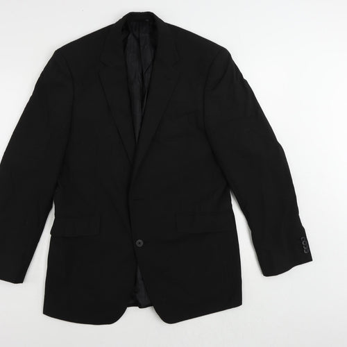 Clubclass Tailoring Mens Black Polyester Jacket Suit Jacket Size 42 Regular