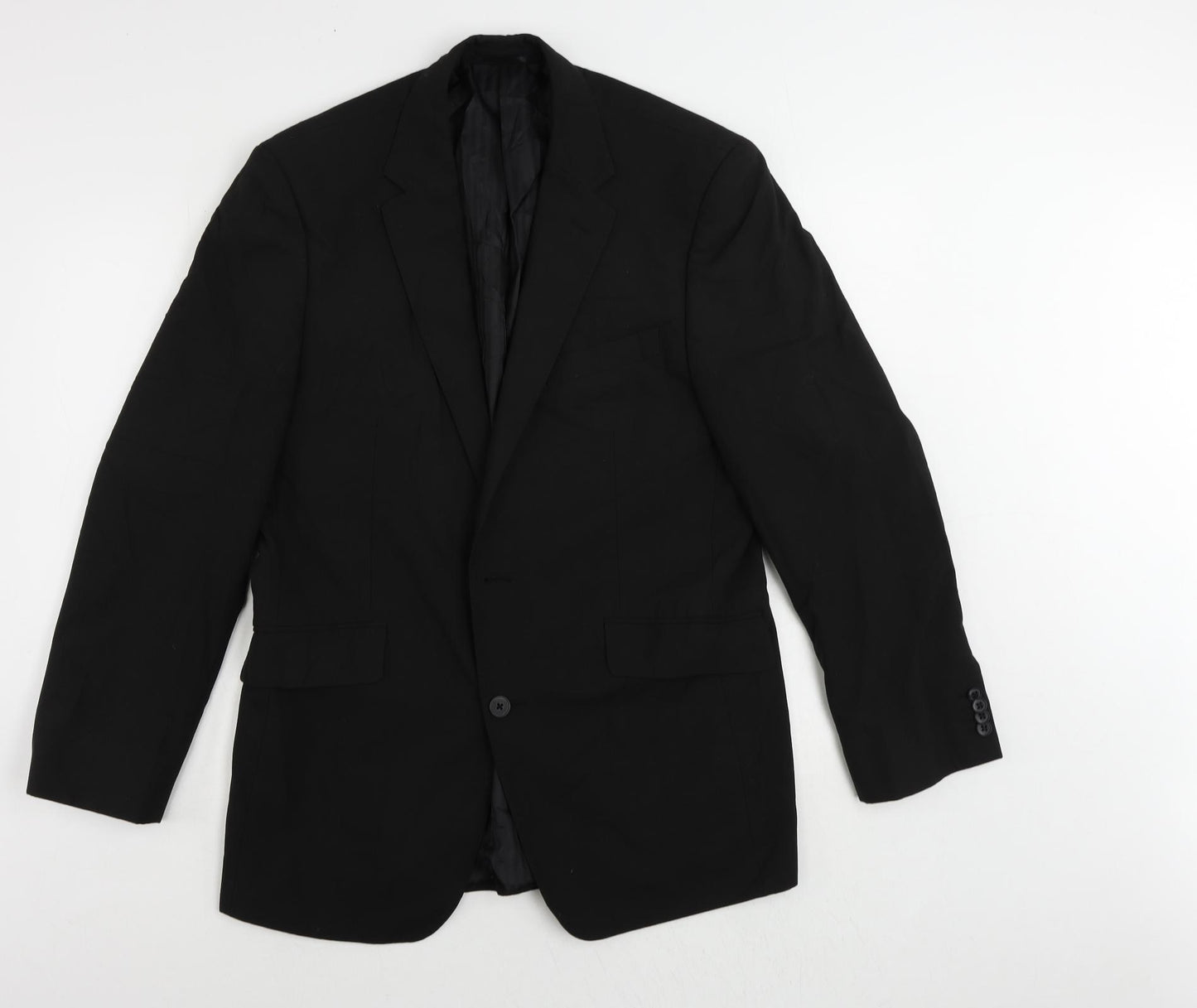 Clubclass Tailoring Mens Black Polyester Jacket Suit Jacket Size 42 Regular