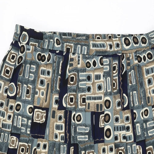 Selection Womens Multicoloured Geometric Polyester Swing Skirt Size 14