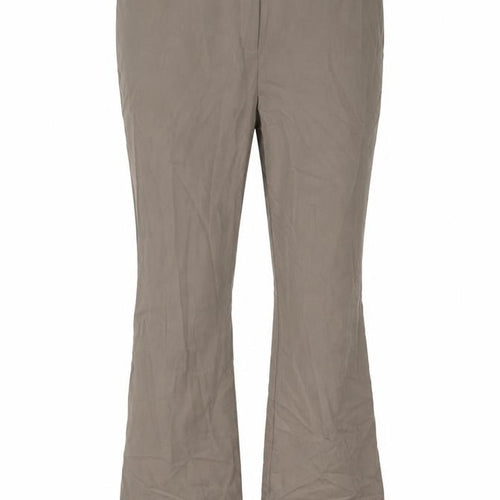Topshop Womens Brown Viscose Trousers Size 18 L31 in Regular Zip