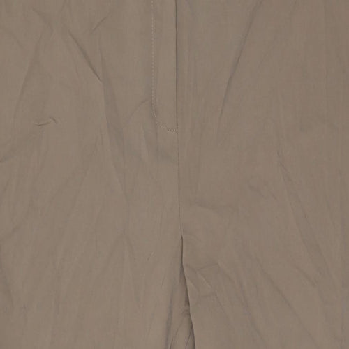 Topshop Womens Brown Viscose Trousers Size 18 L31 in Regular Zip