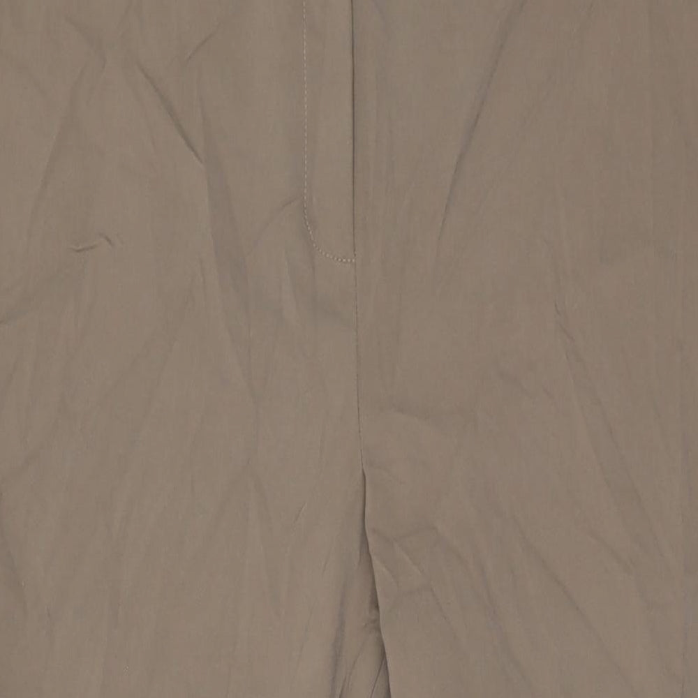 Topshop Womens Brown Viscose Trousers Size 18 L31 in Regular Zip