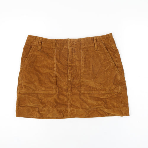 Urban Outfitters Womens Yellow Cotton Mini Skirt Size L Zip