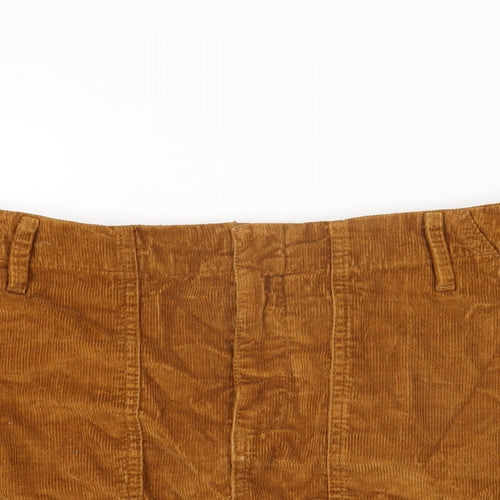Urban Outfitters Womens Yellow Cotton Mini Skirt Size L Zip