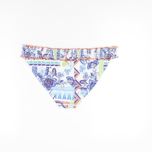 NEXT Womens White Geometric Polyester Swim Bottom Size 16