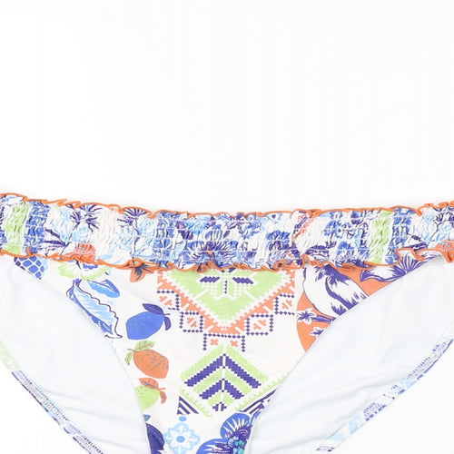 NEXT Womens White Geometric Polyester Swim Bottom Size 16