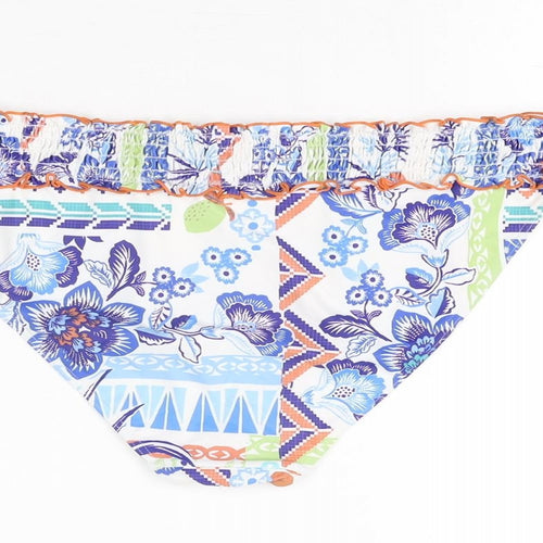 NEXT Womens White Geometric Polyester Swim Bottom Size 16