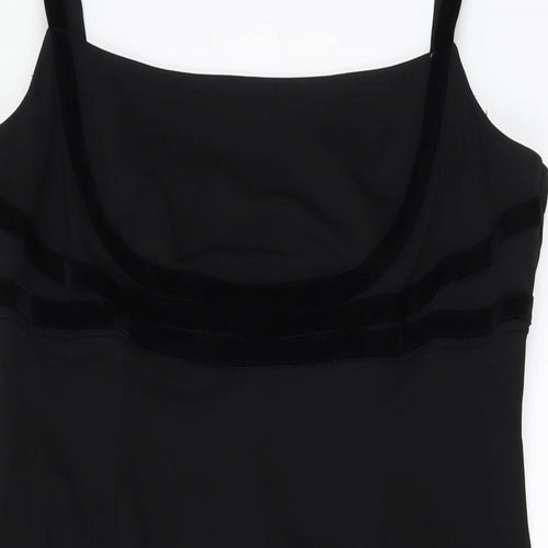 Nicholas Millington Womens Black Polyester A-Line Size 16 Square Neck Pullover