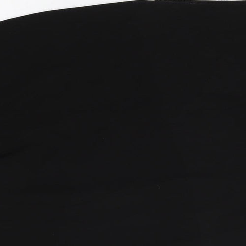 Boohoo Womens Black Polyester Kimono T-Shirt Size 10 V-Neck