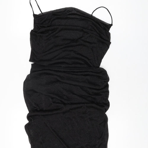 ASOS Womens Black Viscose Bodycon Size 12 Cowl Neck Pullover